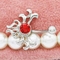 Kristal Merah 316 Perhiasan Tindik Tubuh Baja Bedah Hypoallergenic