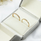 Hug Adjustable Titanium Wedding Ring Set Cincin Berlian Transparan Emas Paduan 5 pcs