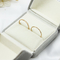 Hug Adjustable Titanium Wedding Ring Set Cincin Berlian Transparan Emas Paduan 5 pcs
