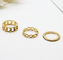 Cincin Perhiasan Fashion Mewah Wanita 15 - 18mm Gold Alloy Round Hoop