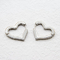 Bentuk Hati Sterling Silver Anting Menjuntai Perak Huggie Hoop Earrings OEM