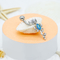 Perhiasan Tindik Tubuh Permata Biru Opal 14ga 316 Bentuk Kunci Stainless Steel