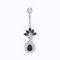 Clear Zircons Body Piercing Jewellery 14G Diamond Belly Ring