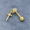 Clear Cz Gems Gold Ear Studs Helix Piercing Earrings 16G Dengan Cross Dangle