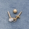 Perhiasan Tindik Telinga Emas Mawar 316 Kancing Tindik Stainless Steel 16G 8mm
