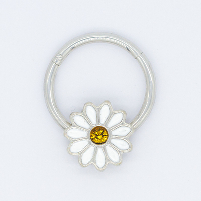 Stainless Steel 316 Bunga Septum Clicker Krisan Cincin Hidung India
