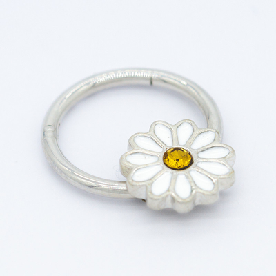 Stainless Steel 316 Bunga Septum Clicker Krisan Cincin Hidung India