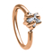 Perhiasan Tindik Hidung Permata Zirkon 4mm, Cincin Septum Bintang Perak 18G
