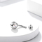 Double Clear Gems Wanita Titanium Belly Button Rings 14 Gauge 6mm