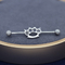 Unik 14 Gauge Industrial Piercing Jewelry Stainless Steel 316 Golden Moon