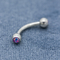 Opal Sintetis 16 Gauge Perhiasan Tindik Alis Stainless Steel 8mm