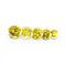 13mm Kuning Bunga Ear Plug Tunnels Acrylic Gauge Ear Jewelry
