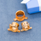 Cute Cat Style Piercing Tunnel Plug Earrings Rose Gold Disepuh 5mm