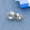 Silver Lace Edge Comfort Piercing Ear Plug Crystals 10mm Gauge Earrings