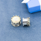 Faux Opal Membentang Ear Plugs Tunnel Earrings Bunga 10mm 304 Steel