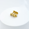 Labret Stud Lip Gold Disepuh Bedah Baja PIercing Jewelry 4pcs / Set Dengan Zirkon