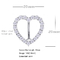 Cincin Pusar Perak Cincin Zirkon Mengkilap Love Heart Navel Jewelry Piercing