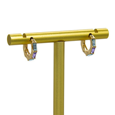 Stainless Steel Hoop Diamond Stud Cartilage Earrings White Opal Stud Earrings