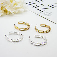 Berlian Imitasi 14k Emas Tulang Rawan Anting-Anting 1.0 X 10mm Bulat Bor Tulang Rawan Anting-Anting Hoop