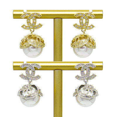 316 Perhiasan Tindik Telinga Stainless Steel 18mm Anting Tindik Mutiara